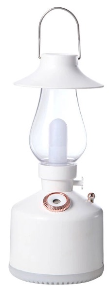 Mini umidificator ALB cu lampa vintage si schimbare de culoare